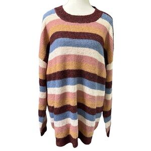 Bobeau Striped Knit Sweater – Size 1X
